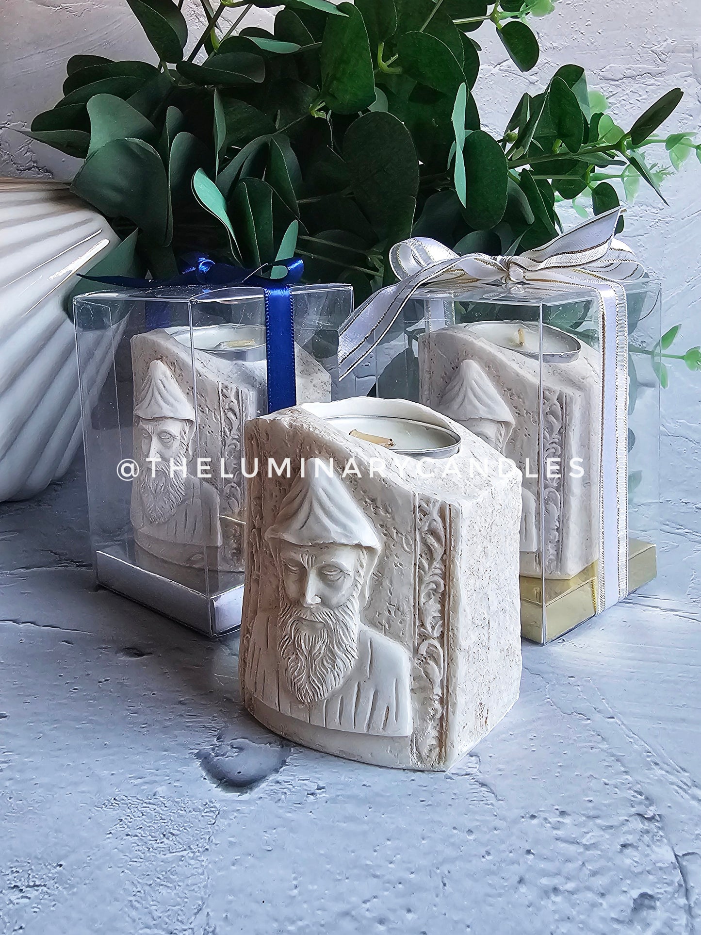 Saint Charbel tea light holder