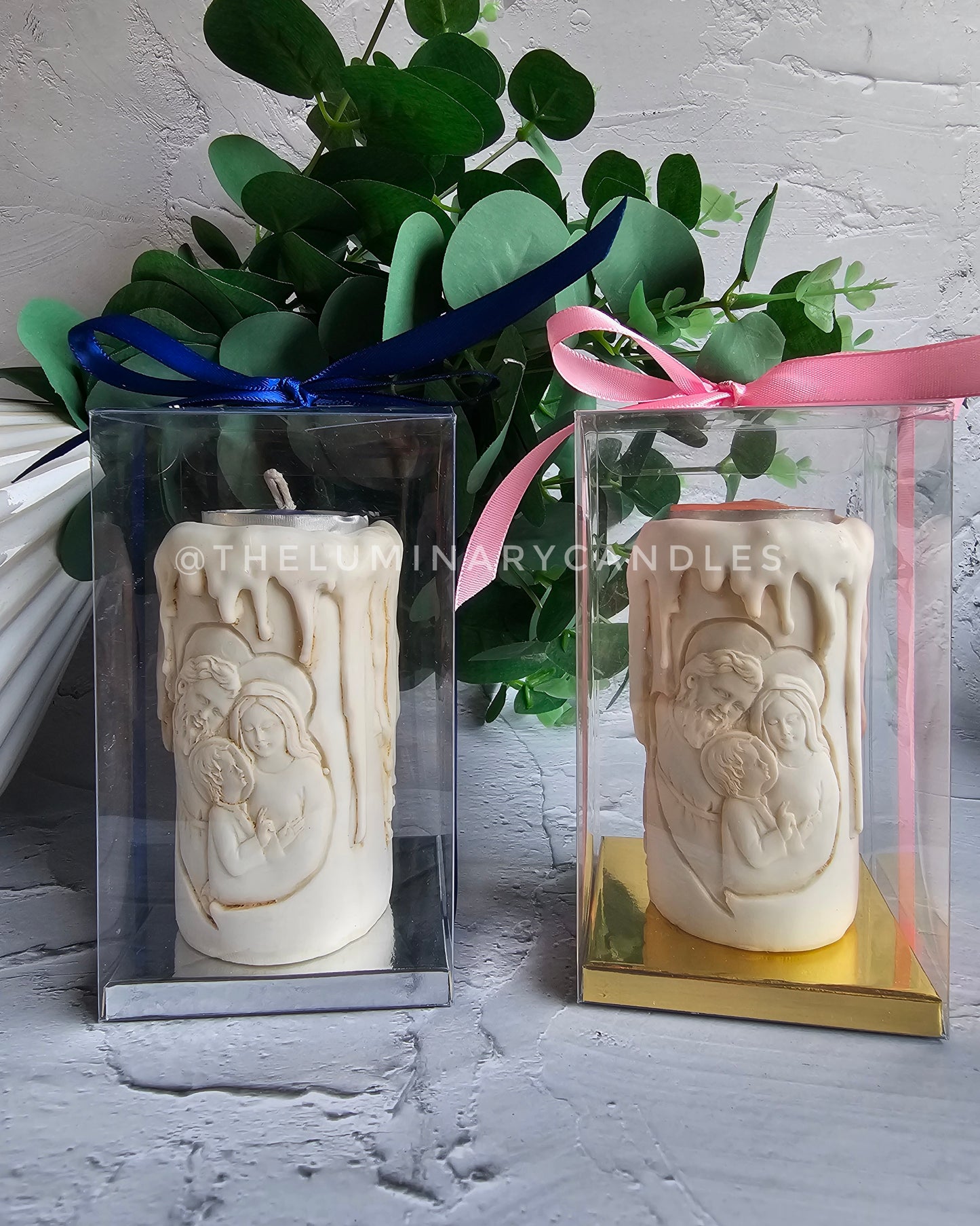 Holy Family tea light holder