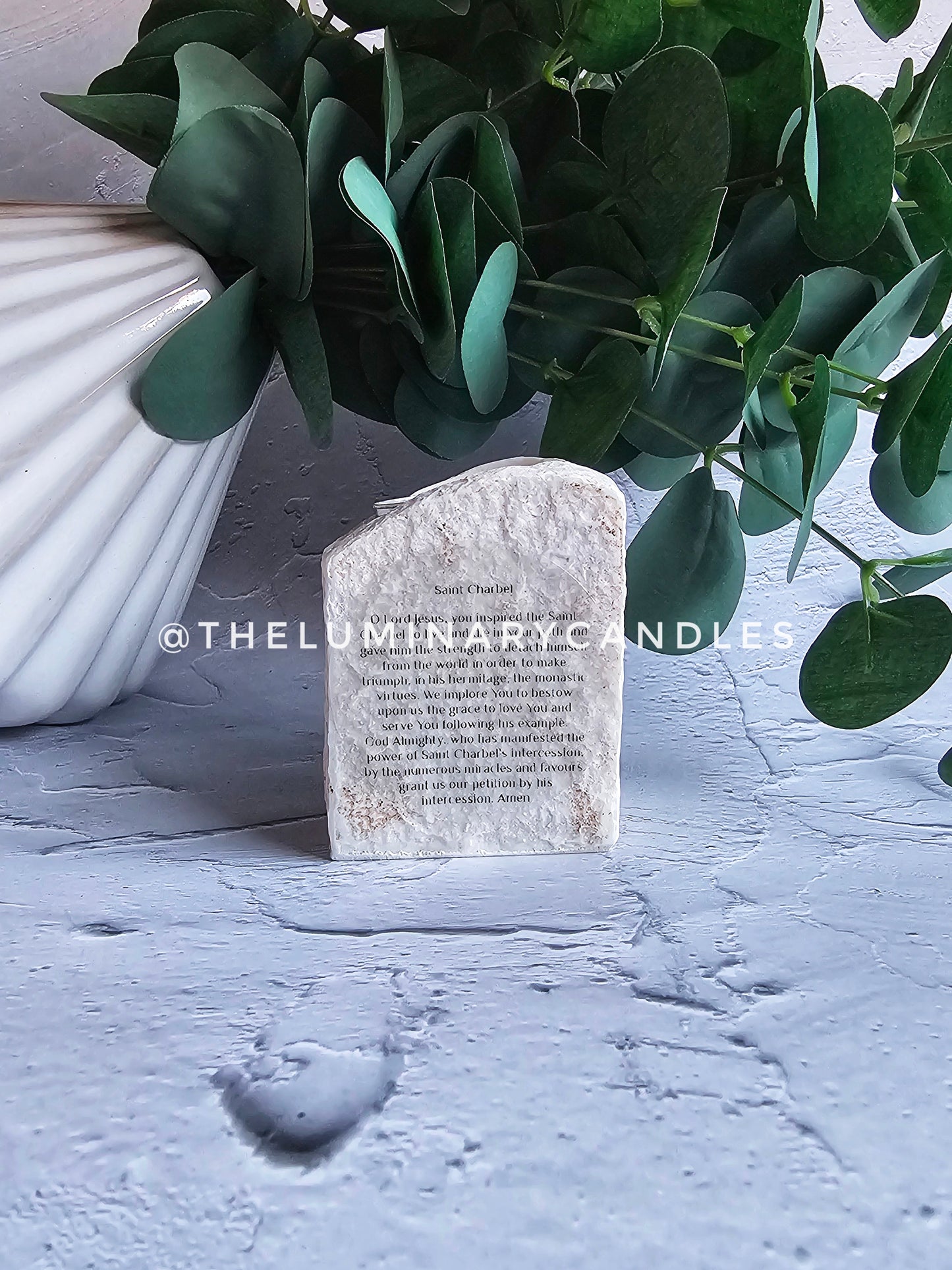 Saint Charbel tea light holder