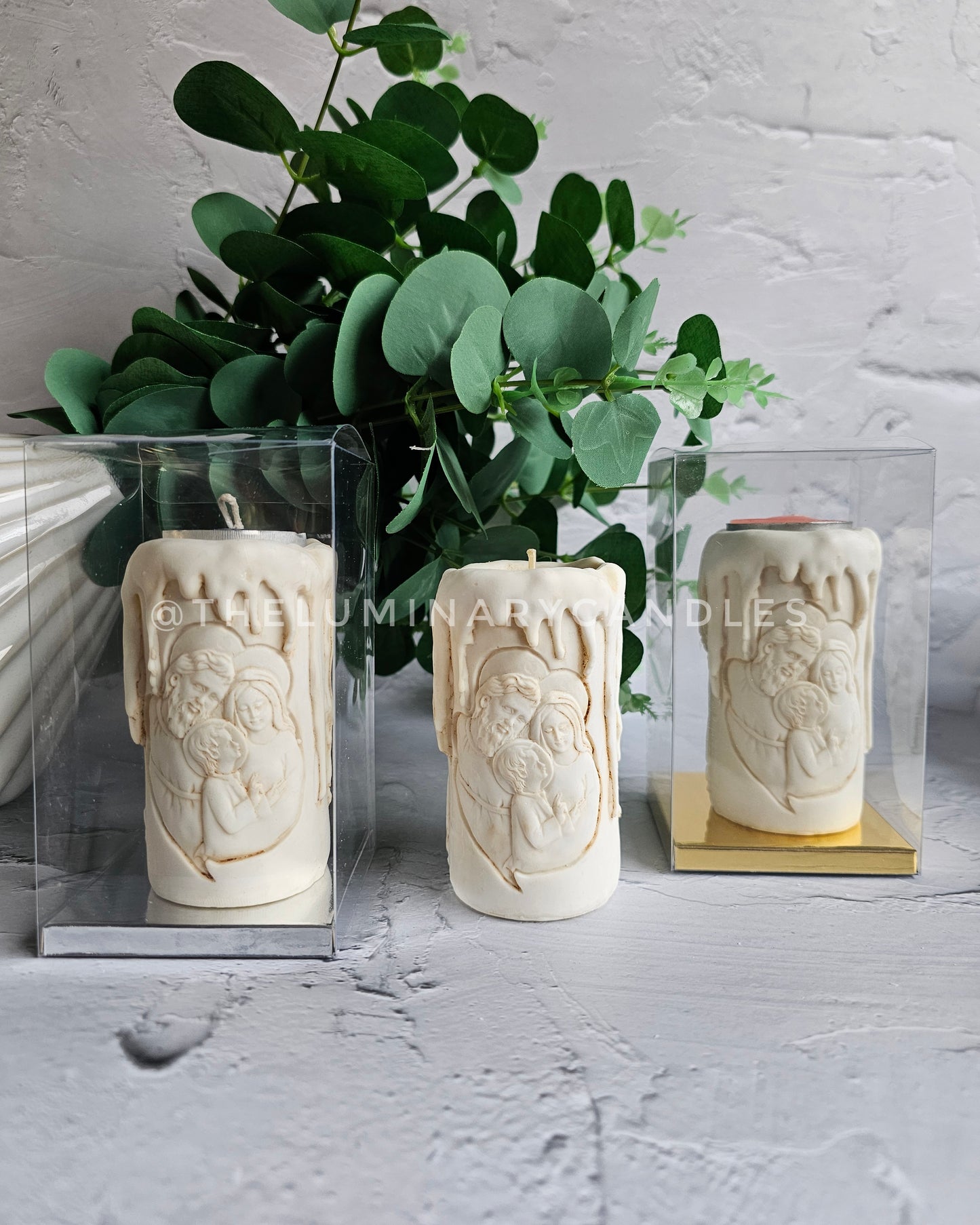 Holy Family tea light holder