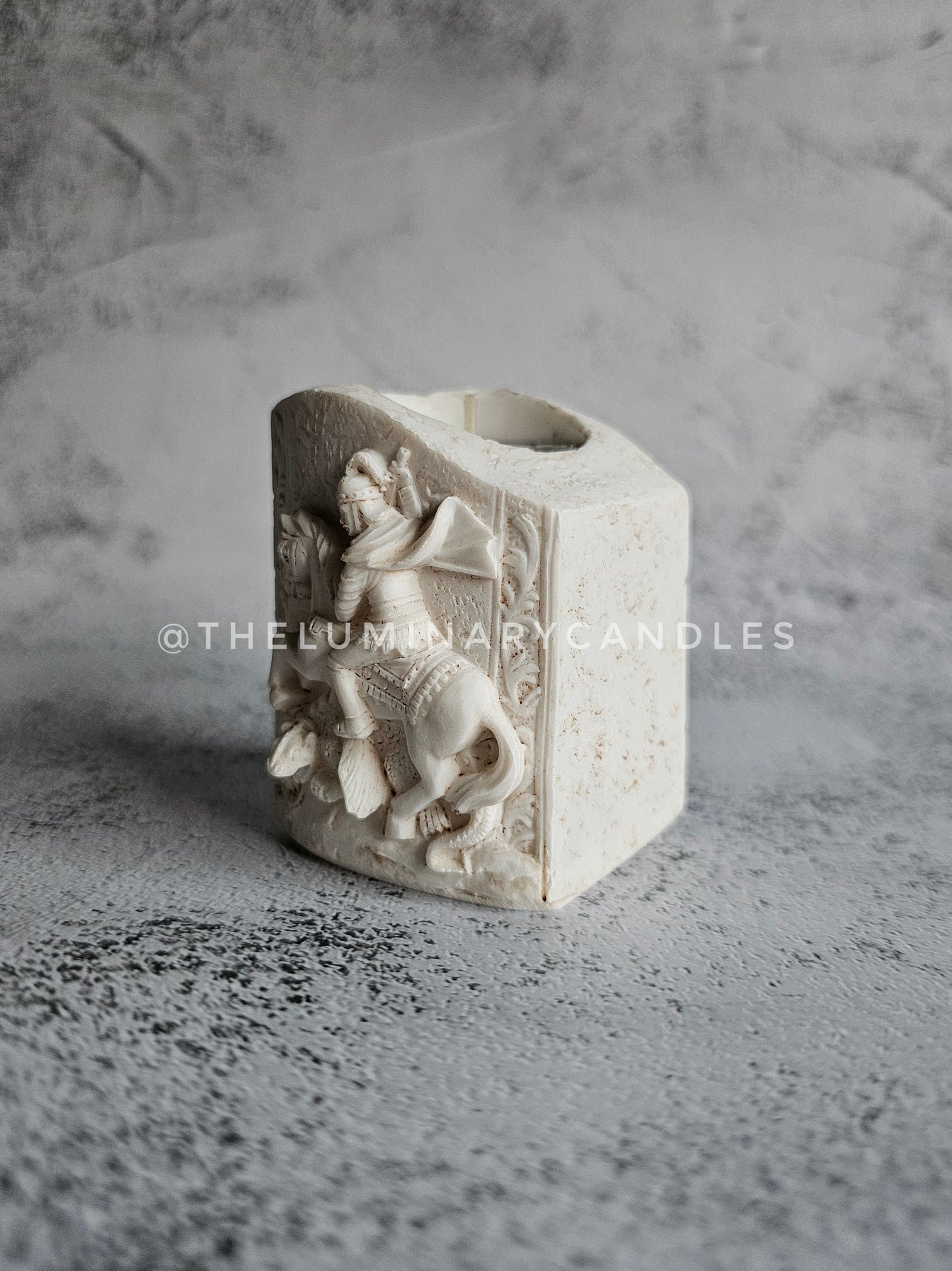 Saint George tea light holder