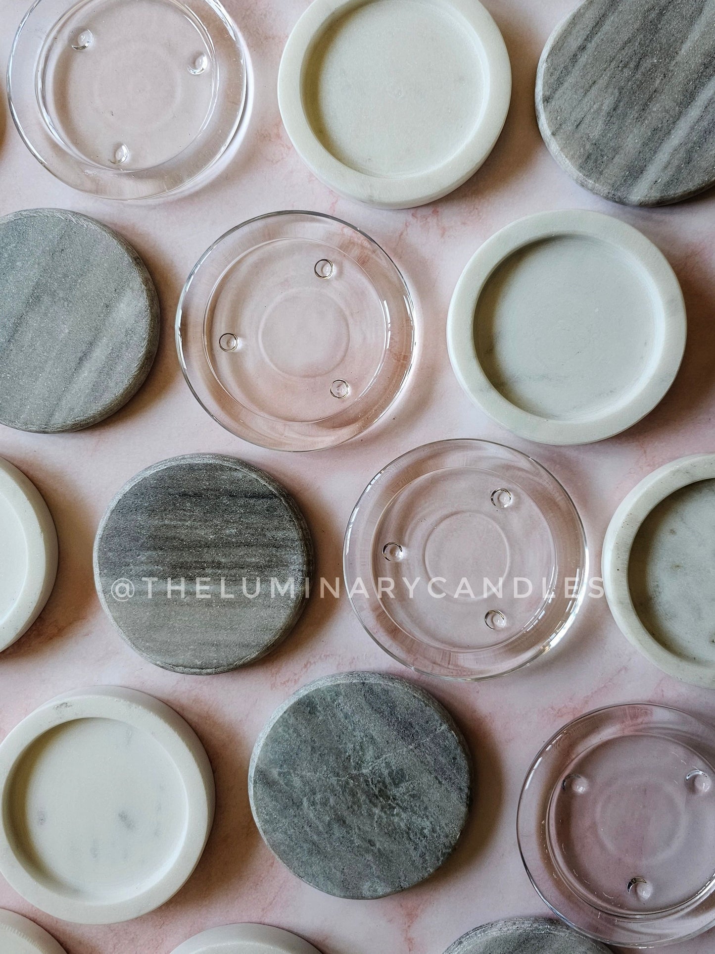Candle Tray - Glass clear